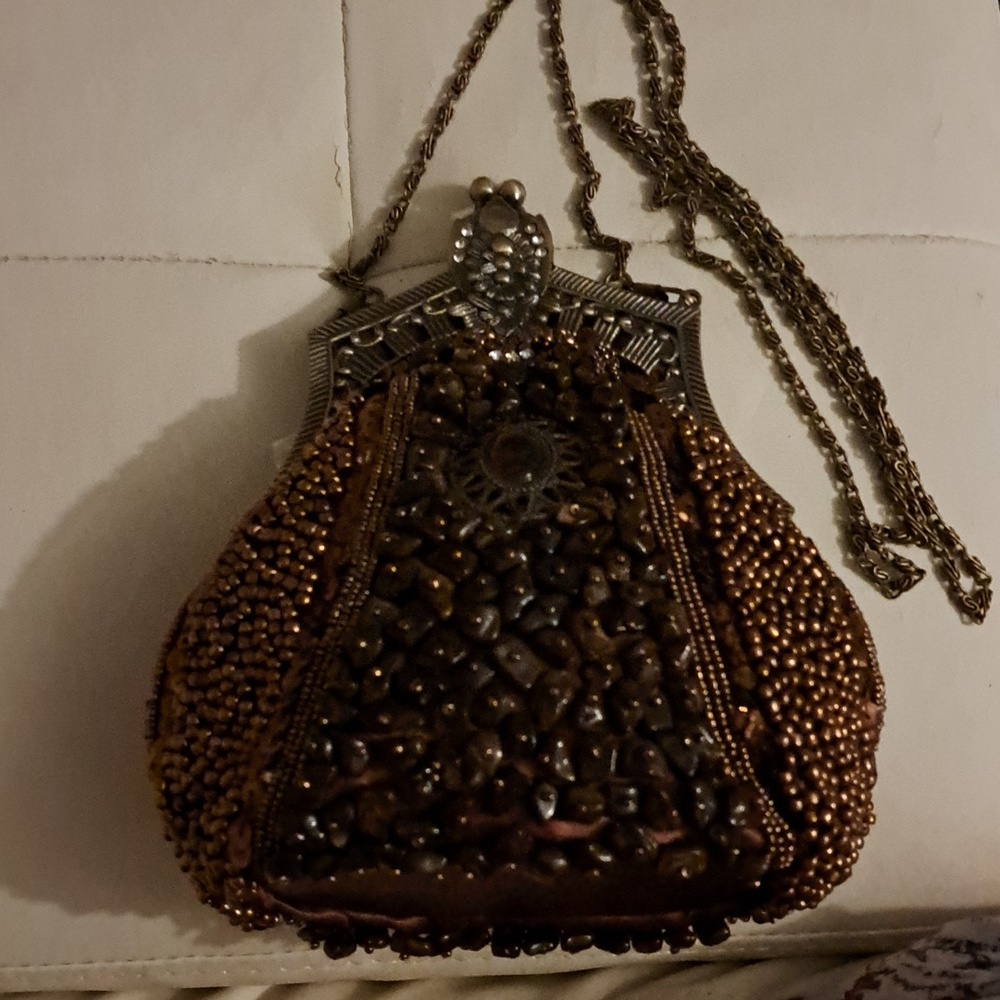 Pyramid Collection Beautiful Beaded and Embellished Evening Bag Stunning